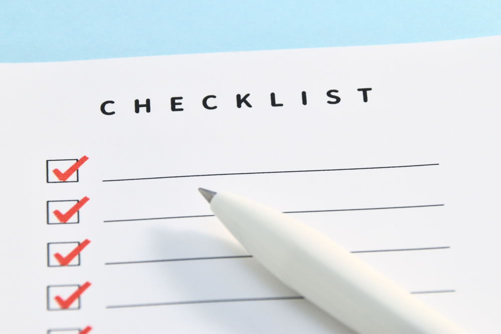 チェックリストの写真